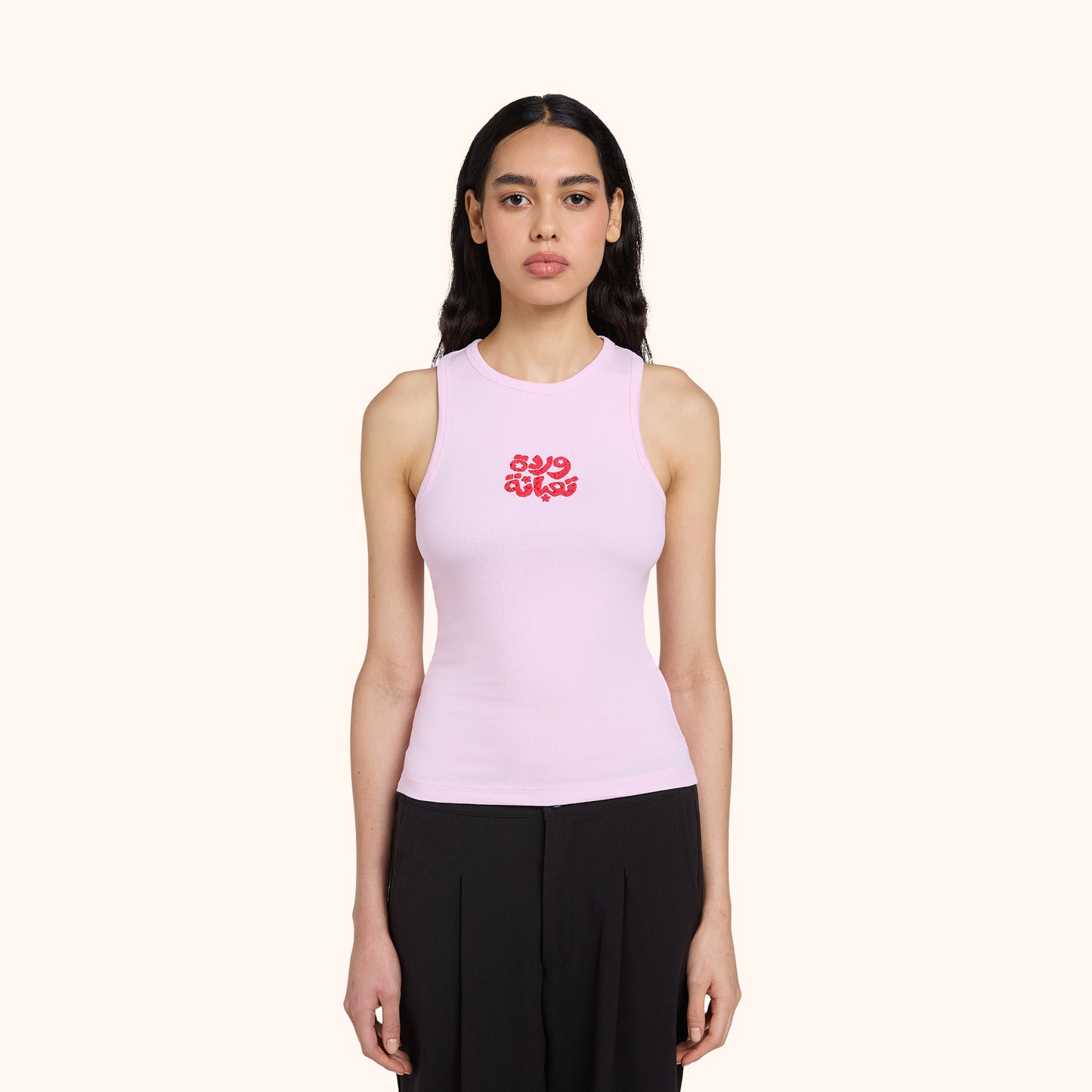 Tired Girlie Rib knit Tank Top
